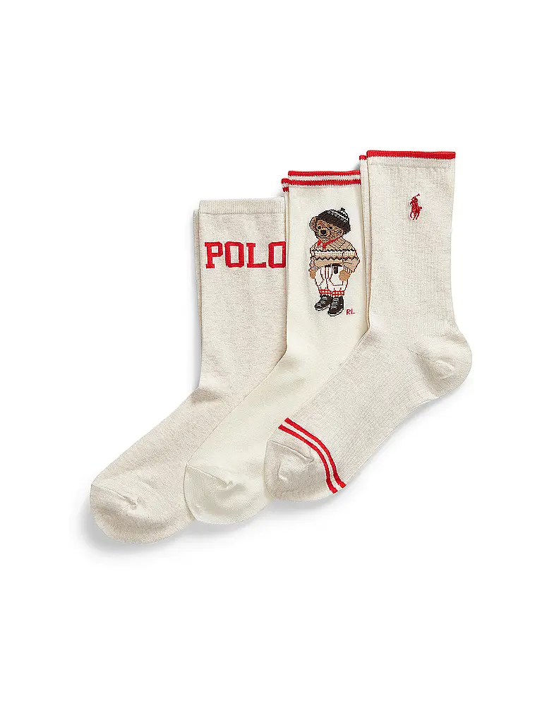 POLO RALPH LAUREN | Socken 3er Pkg. oatmeal heather | Beige