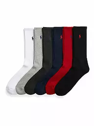 POLO RALPH LAUREN | Socken 6er Pkg. Blr/Red/Char/Hthr/White | Bunt