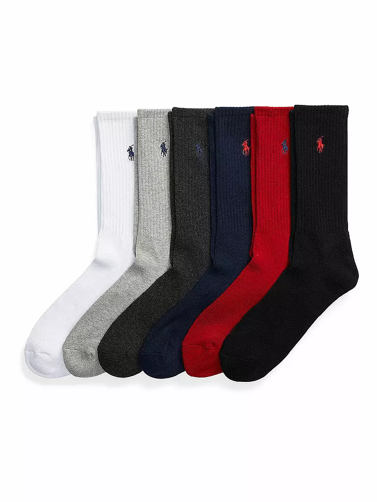 POLO RALPH LAUREN | Socken 6er Pkg. Blr/Red/Char/Hthr/White | bunt