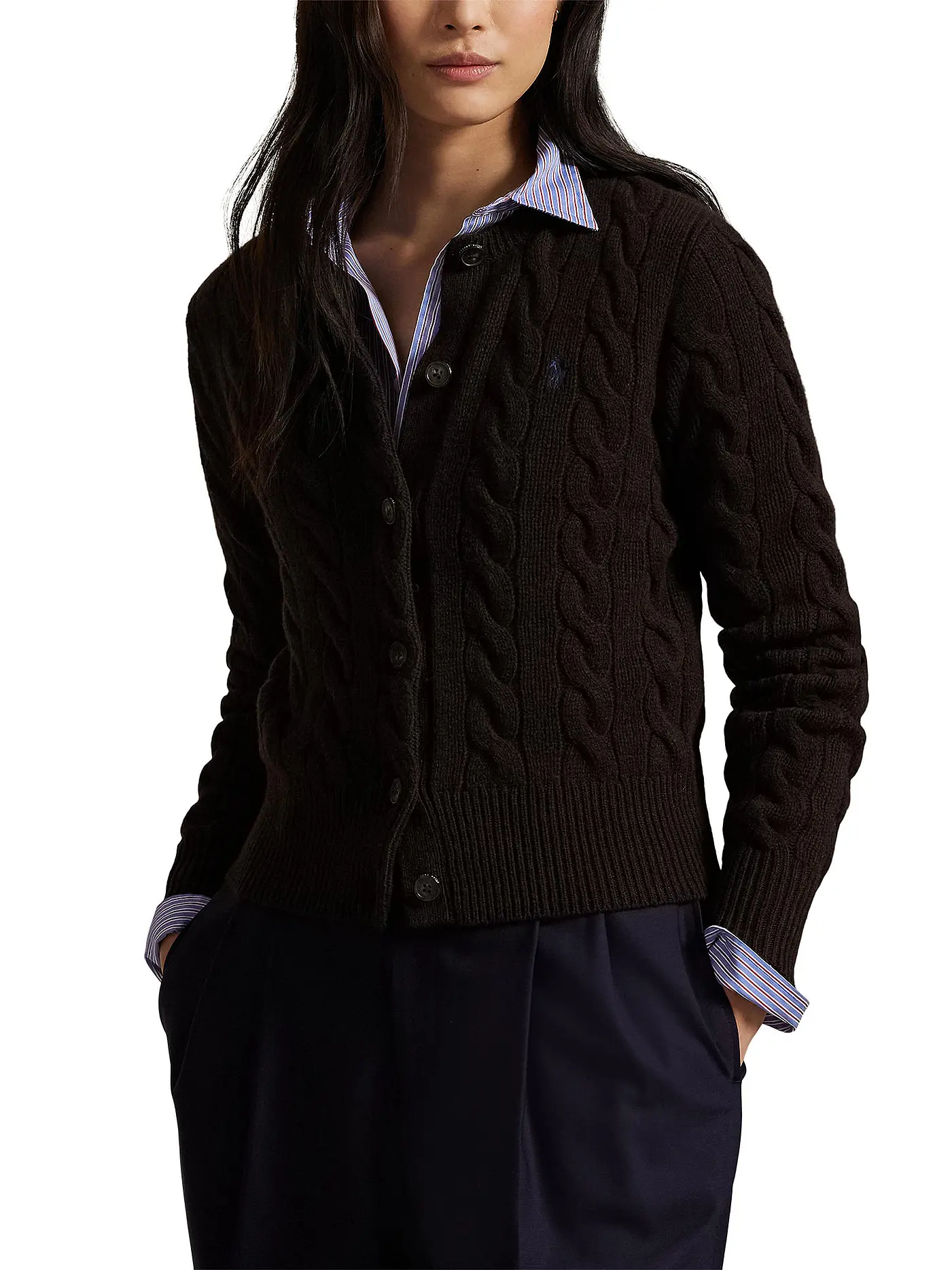 POLO RALPH LAUREN | Strickjacke | braun