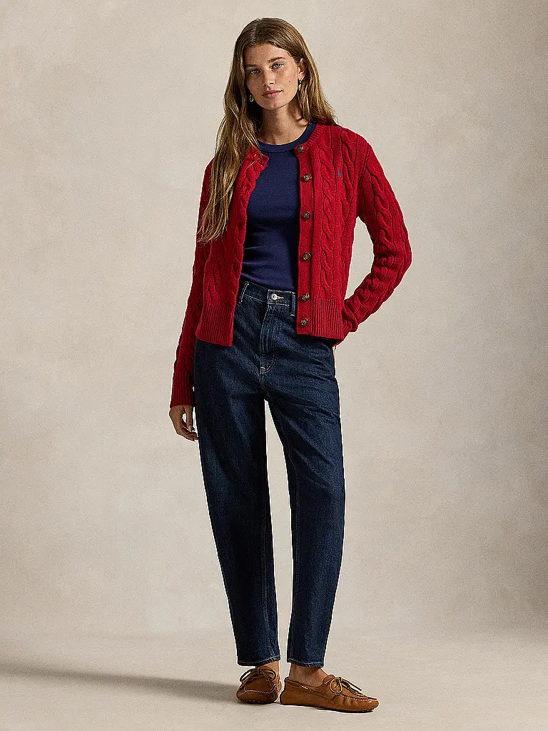 POLO RALPH LAUREN | Strickjacke | dunkelrot