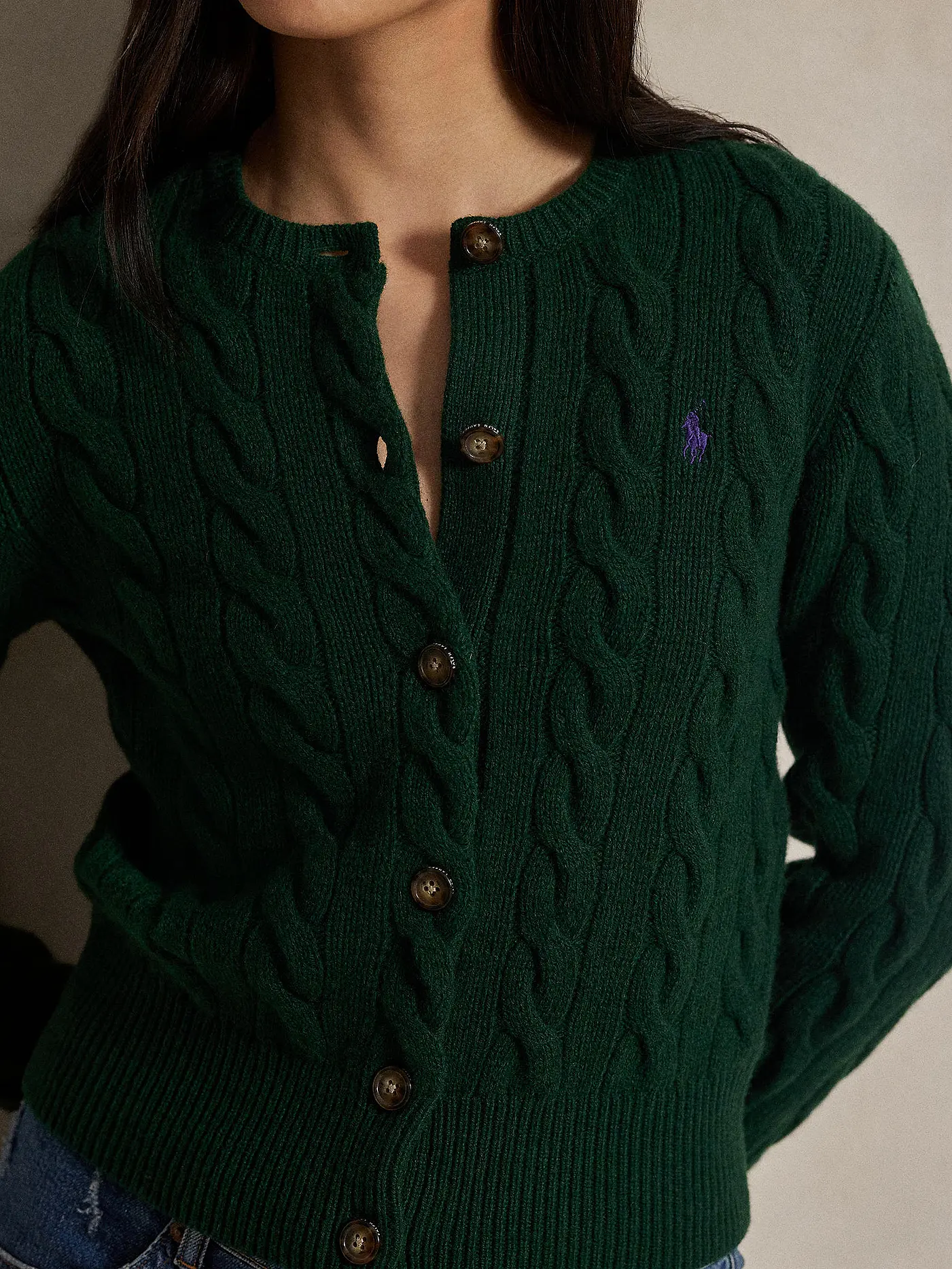 POLO RALPH LAUREN | Strickjacke | grün