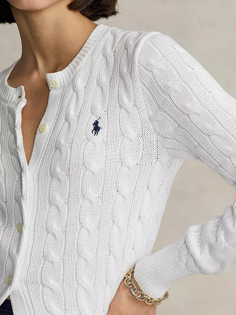 POLO RALPH LAUREN | Strickjacke | weiß