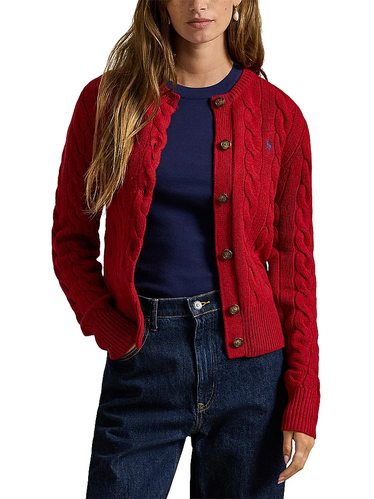 POLO RALPH LAUREN | Strickjacke | dunkelrot