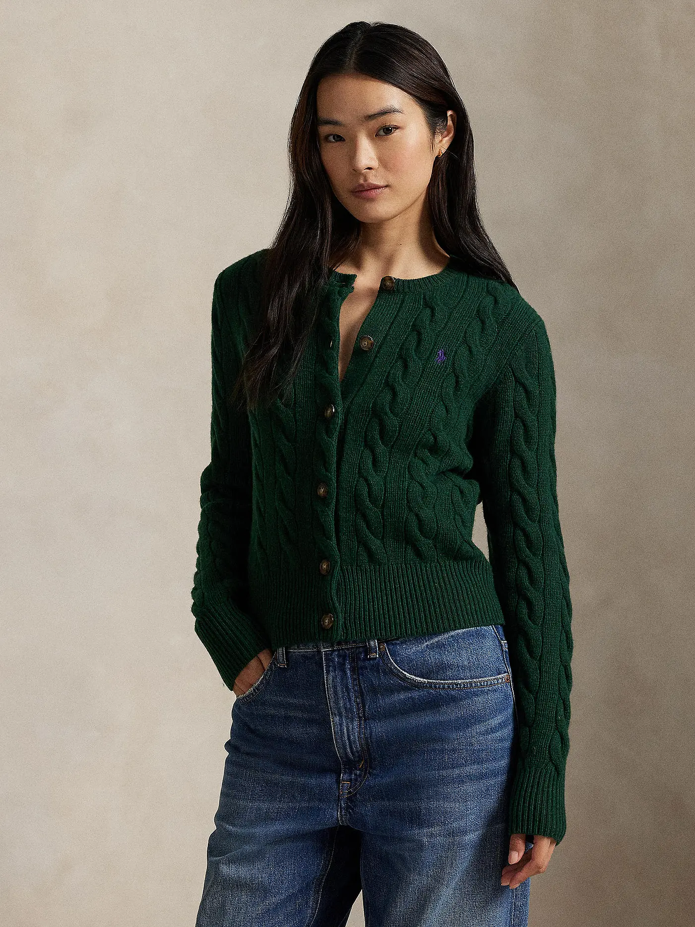 POLO RALPH LAUREN | Strickjacke | grün