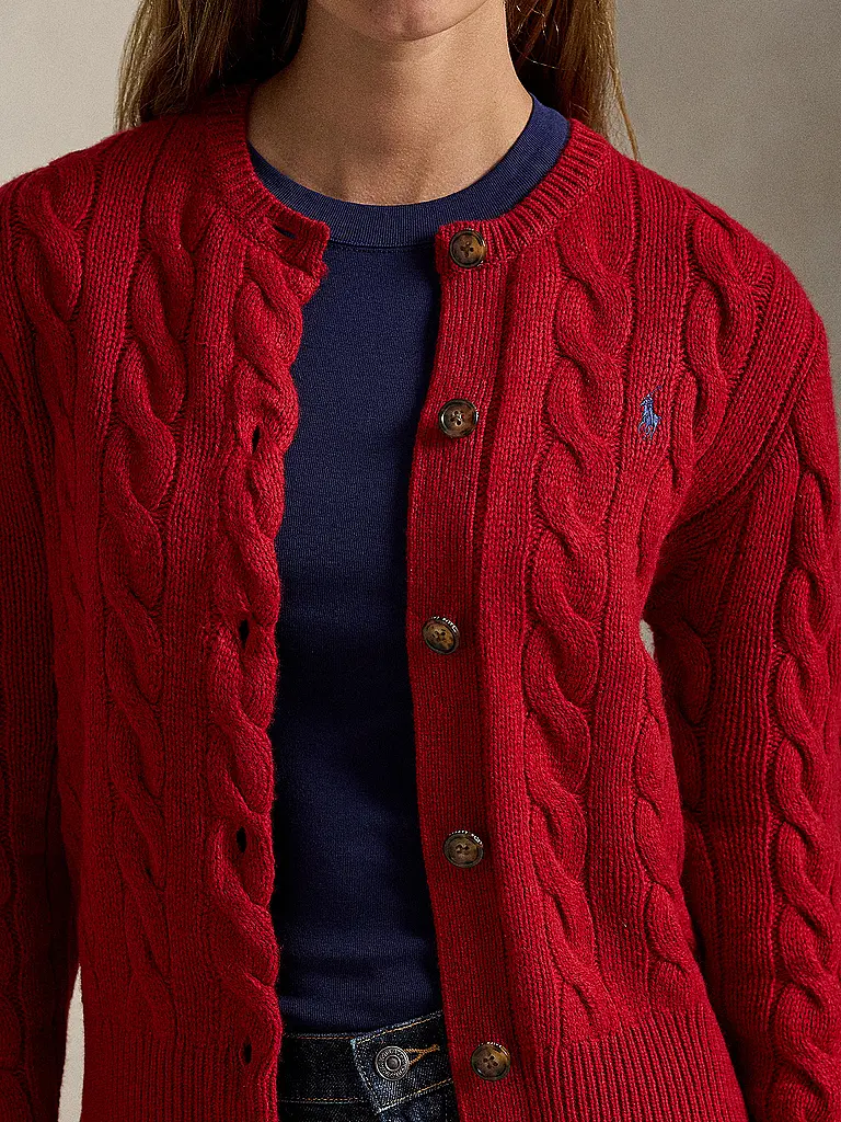 POLO RALPH LAUREN | Strickjacke | dunkelrot