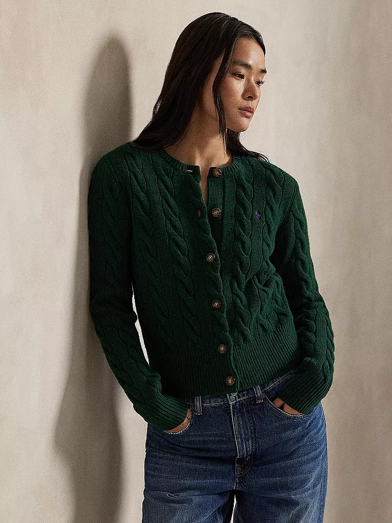 POLO RALPH LAUREN | Strickjacke | dunkelgrün
