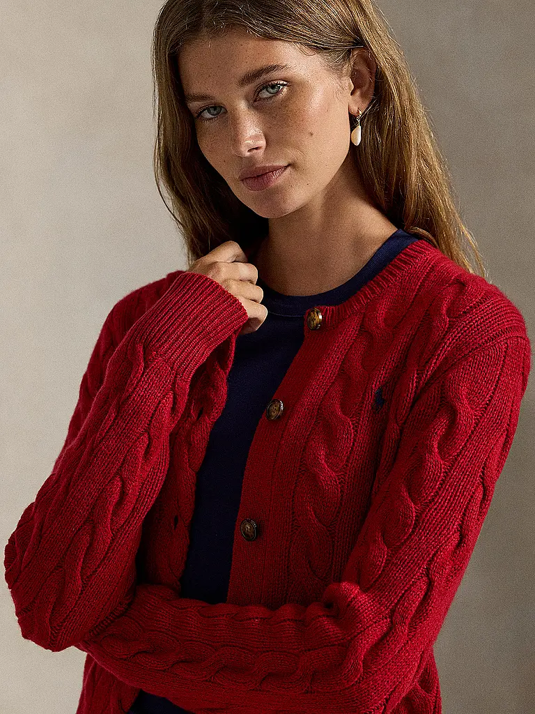 POLO RALPH LAUREN | Strickjacke | dunkelrot