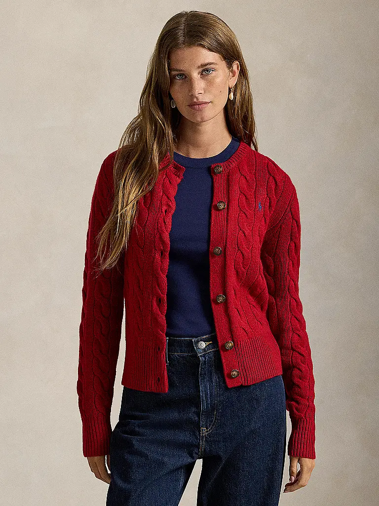 POLO RALPH LAUREN | Strickjacke | dunkelrot