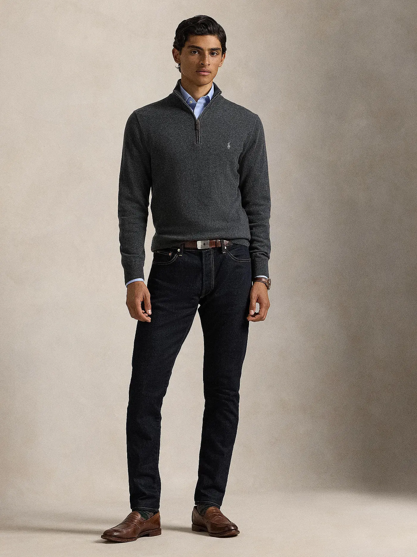 POLO RALPH LAUREN | Troyer Pullover  | grau