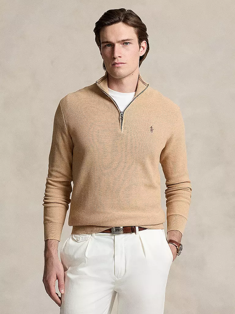 POLO RALPH LAUREN | Troyer Pullover  | camel