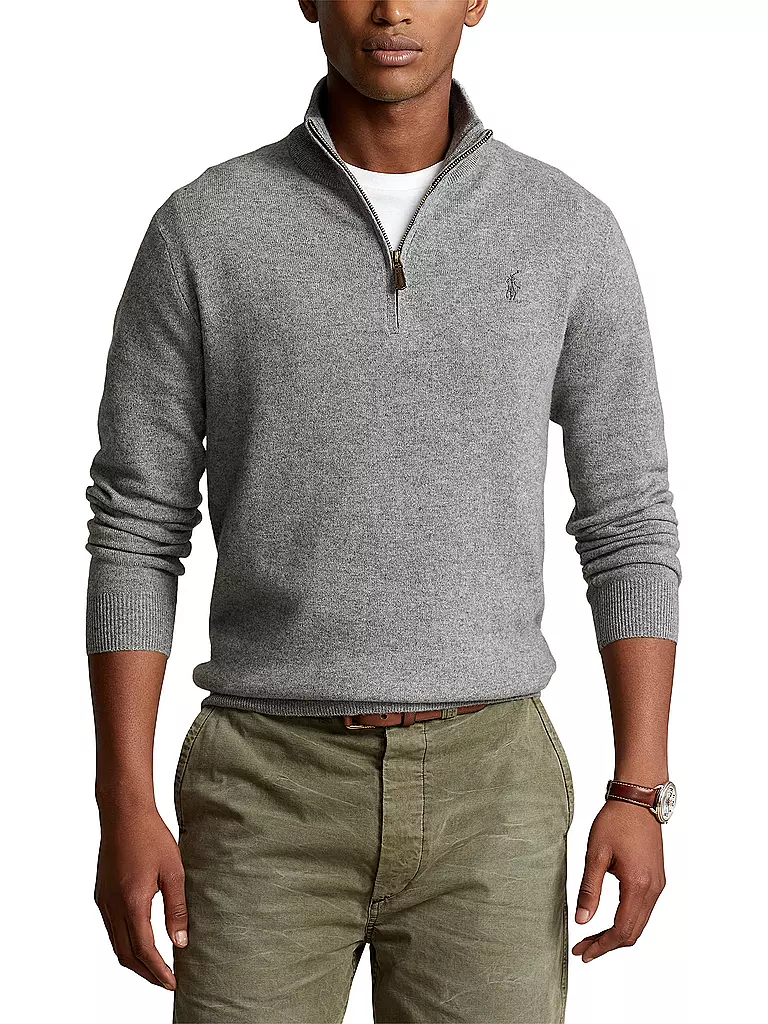 POLO RALPH LAUREN | Troyer Pullover Regular Fit | hellgrau