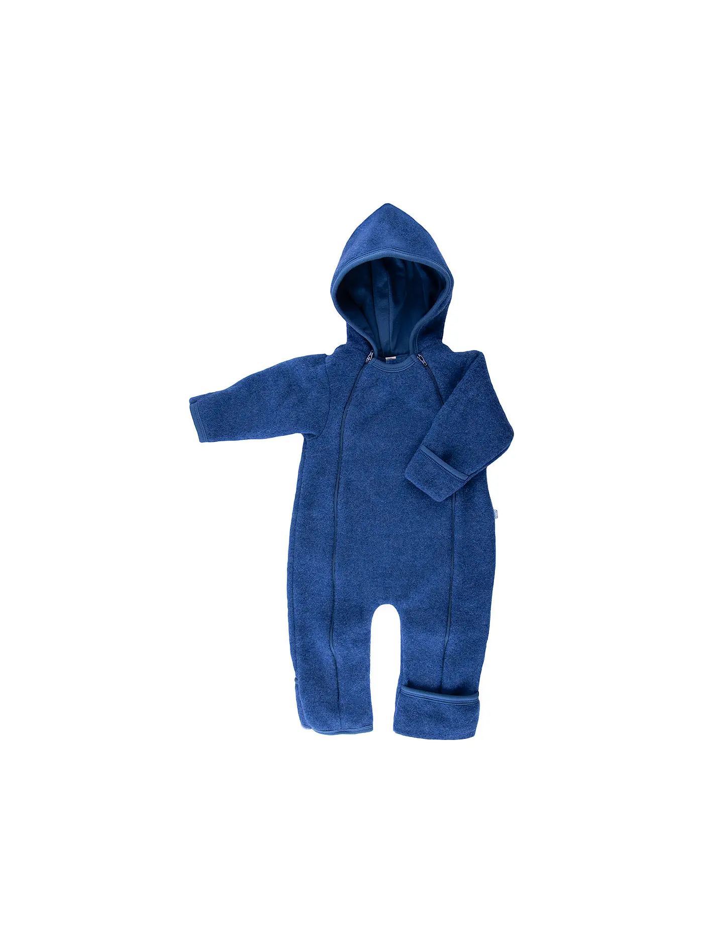 POPOLINI | Baby Wollfleece Overall | dunkelblau