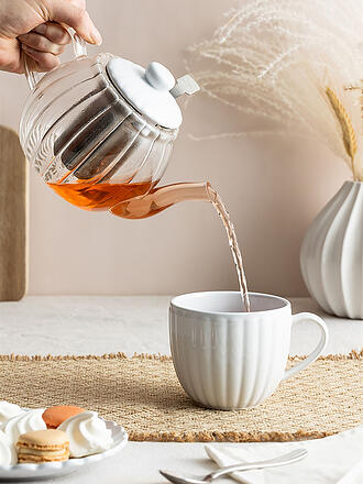 PRICE & KENSINGTON | Teekanne LUXE 1000ml Glas /Weiss