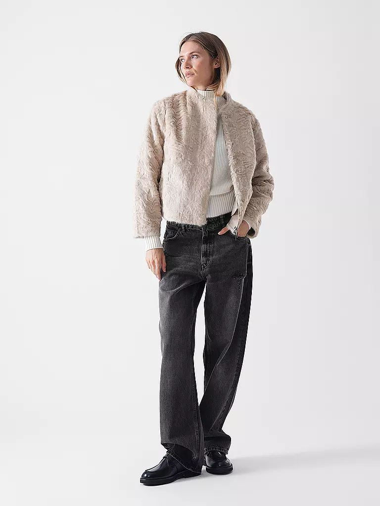 PRIDE TO BE | Jacke in Felloptik DANJA | beige