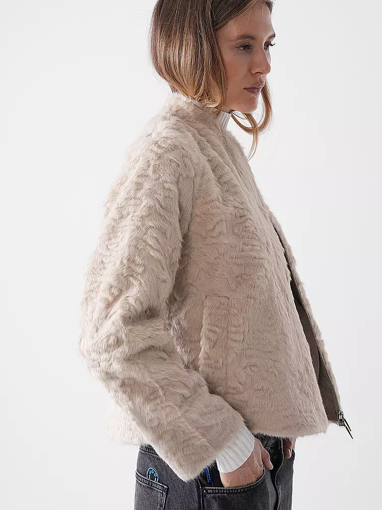 PRIDE TO BE | Jacke in Felloptik DANJA | beige