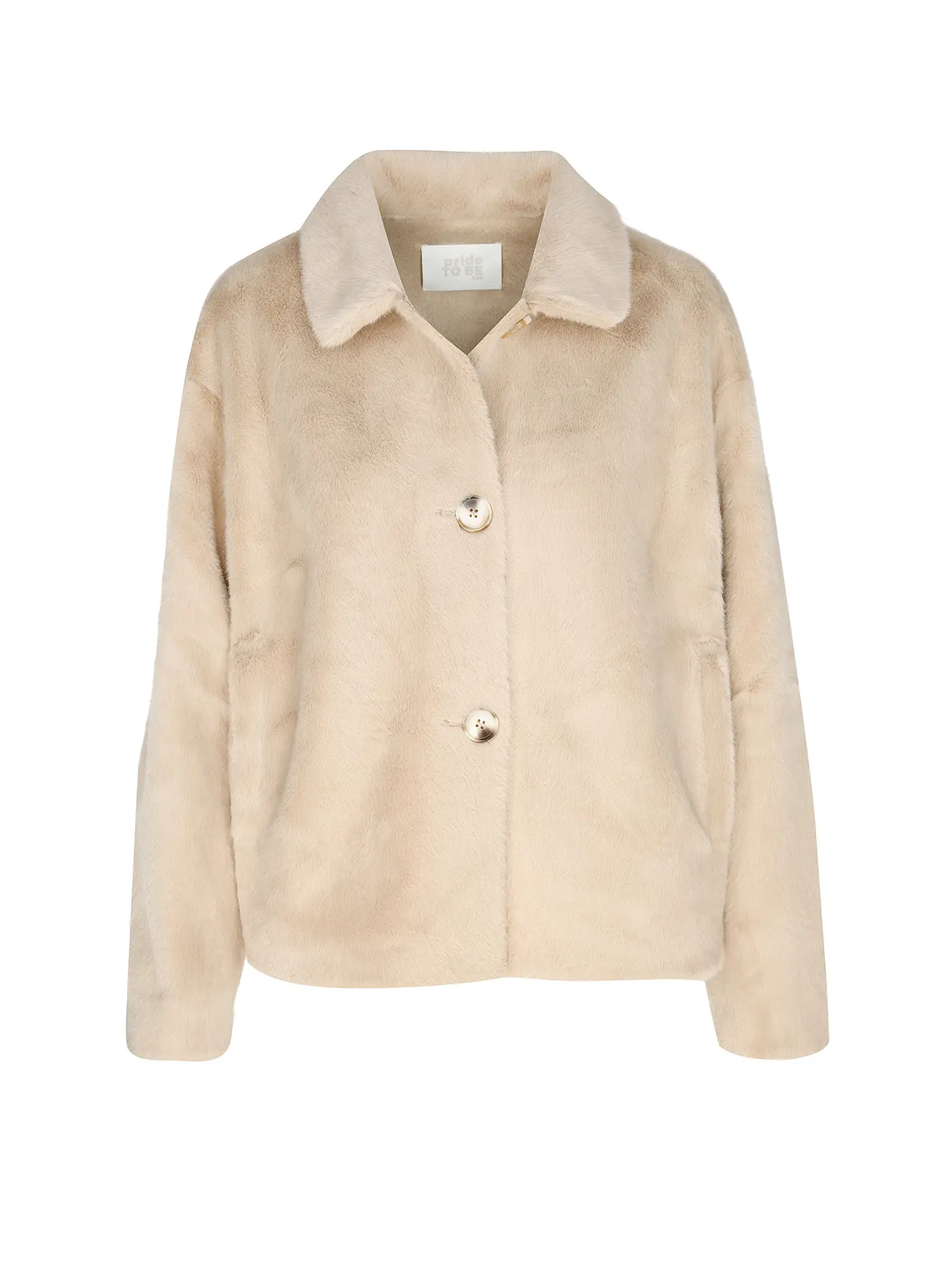 PRIDE TO BE | Jacke in Felloptik DARIA | beige