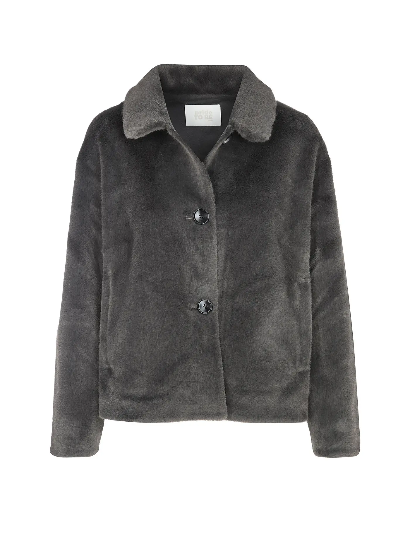 PRIDE TO BE | Jacke in Felloptik DARIA | grau