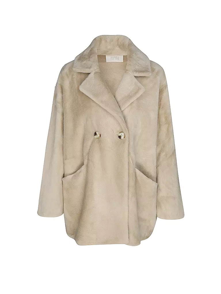 PRIDE TO BE | Jacke in Felloptik HEDA | beige
