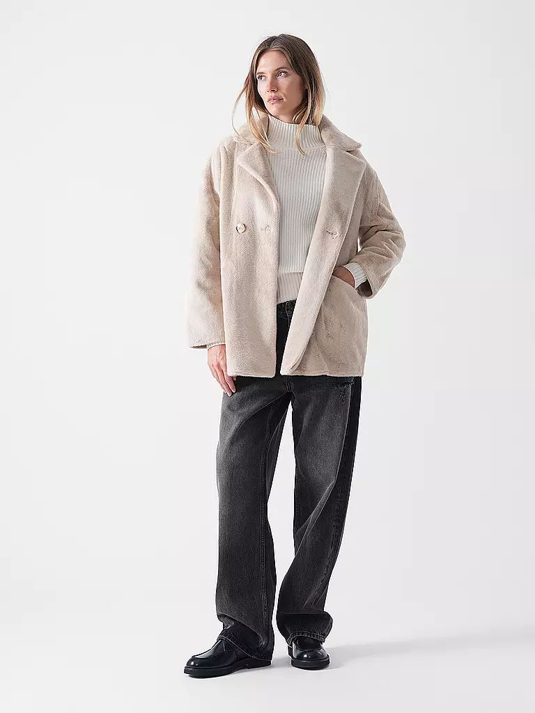 PRIDE TO BE | Jacke in Felloptik HEDA | beige