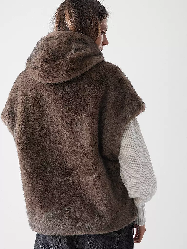 PRIDE TO BE | Jacke in Felloptik HOLA | braun