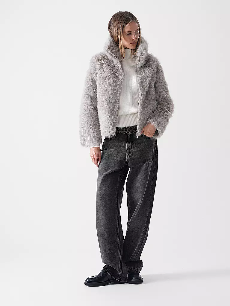 PRIDE TO BE | Jacke in Felloptik NEW XANA FAKE TOSCANA  | grau