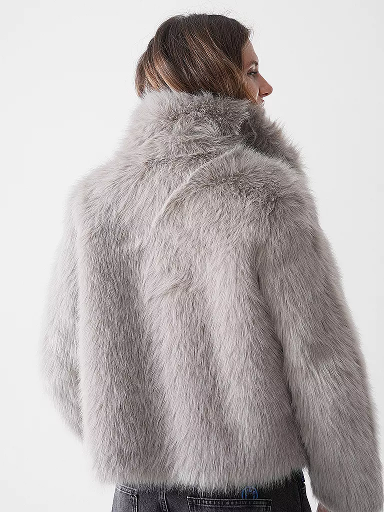 PRIDE TO BE | Jacke in Felloptik NEW XANA FAKE TOSCANA | grau