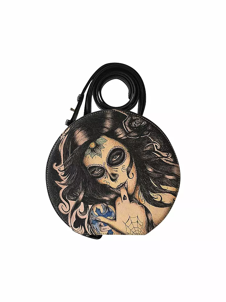 PRISON ART | Ledertasche "Full Moon Tattooed - Catrina" | schwarz