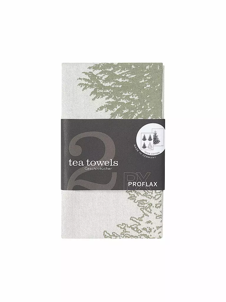 PROFLAX | Geschirrtuch 2-er Pkg. 50x70cm Tannenbaum | olive