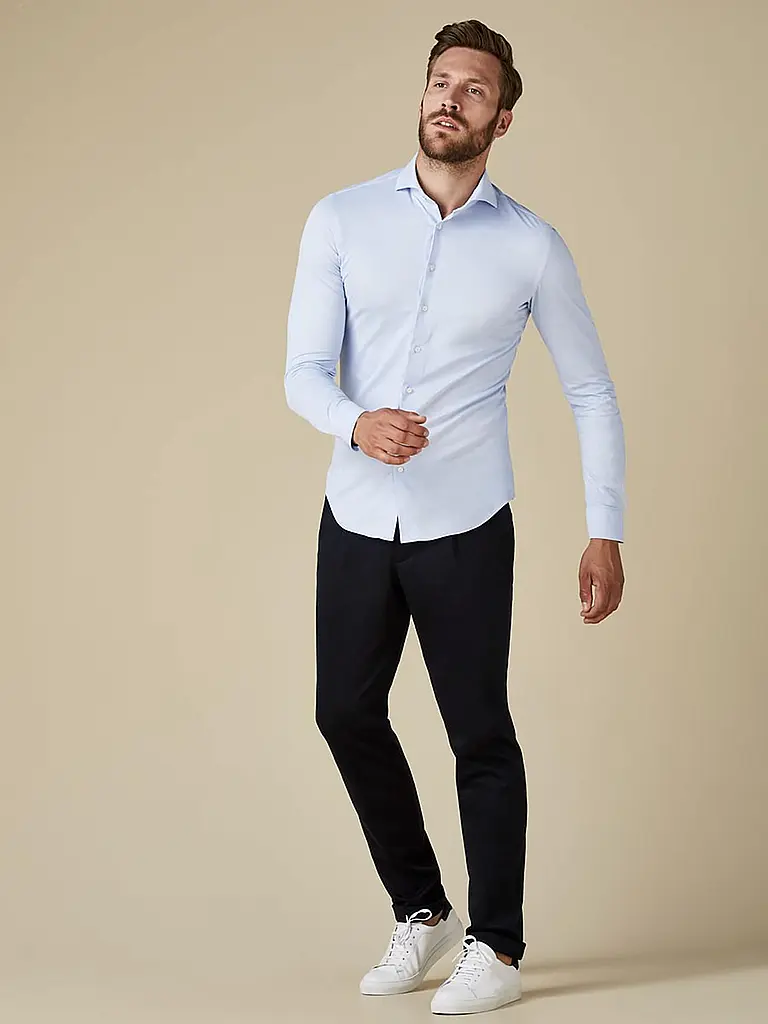 PROFUOMO | Hemd Japanese Knit | hellblau