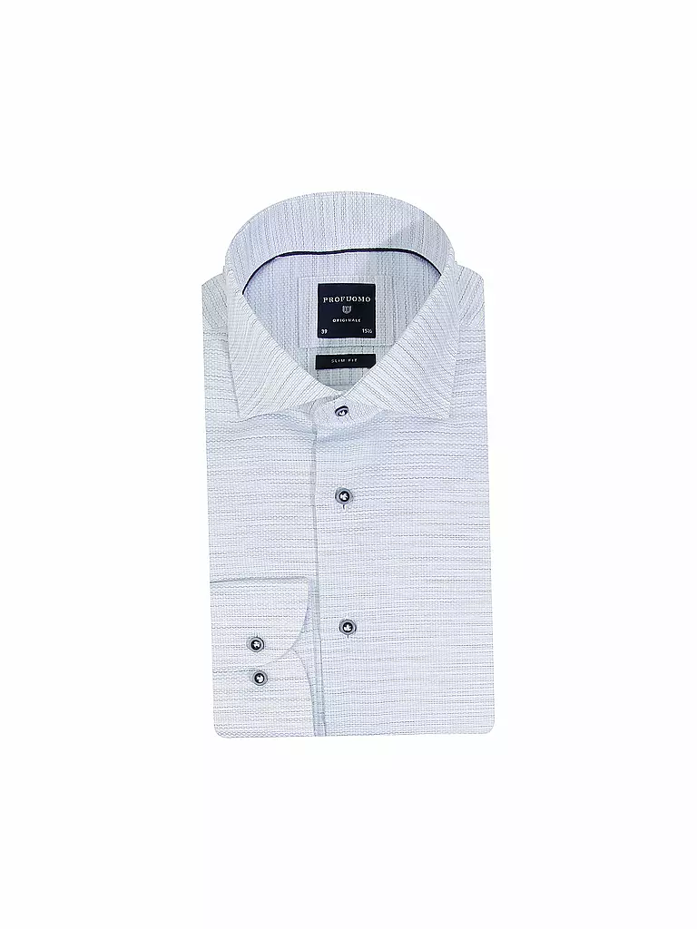 PROFUOMO | Hemd Slim-Fit "Dobby" | blau