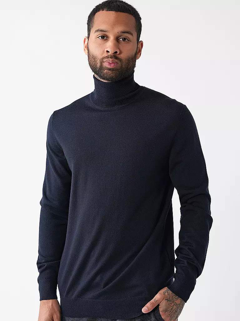 PROFUOMO | Rollkragenpullover  | dunkelblau