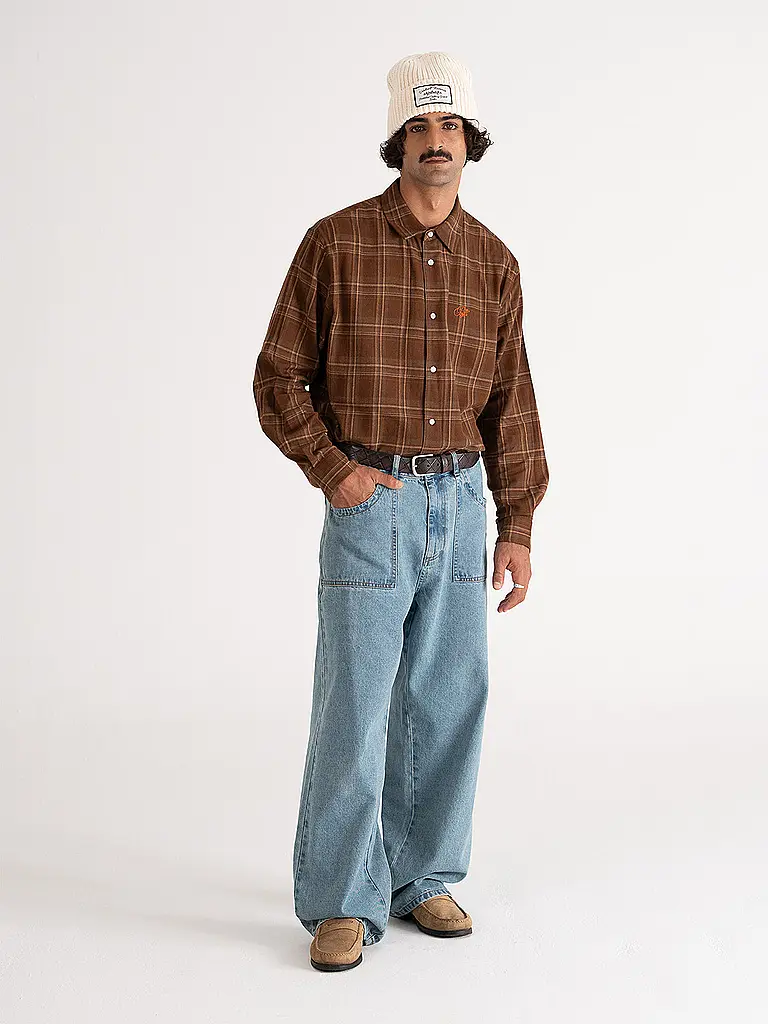PROHIBITED | Flanellhemd Regular Fit TIMBERER | braun