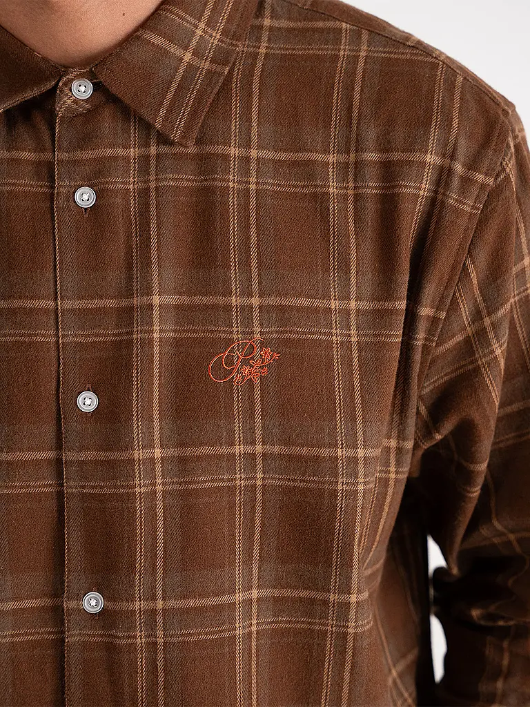 PROHIBITED | Flanellhemd Regular Fit TIMBERER | braun