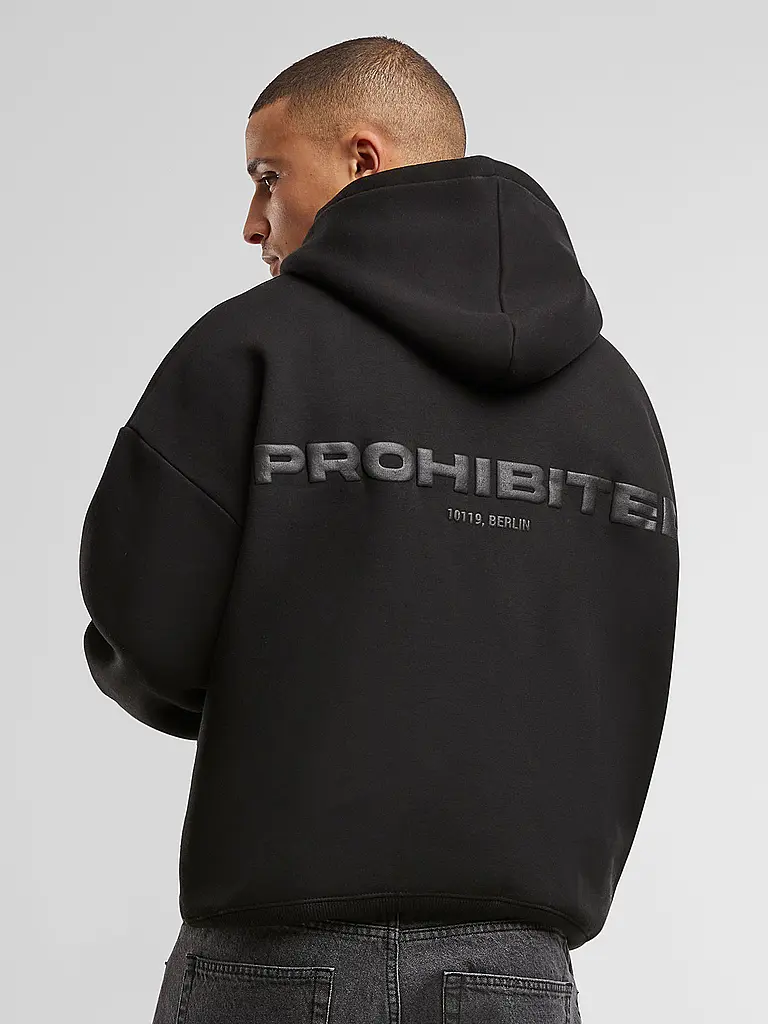 PROHIBITED | Kapuzensweater - Hoodie | schwarz