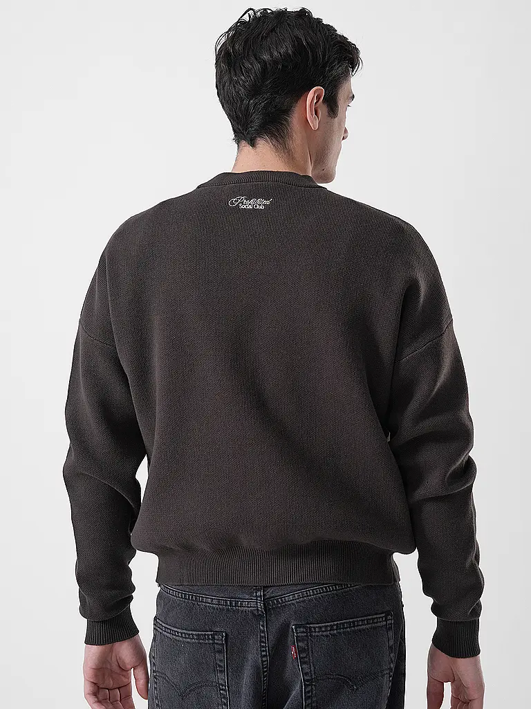 PROHIBITED | Pullover EMBLEM KNIT | Braun