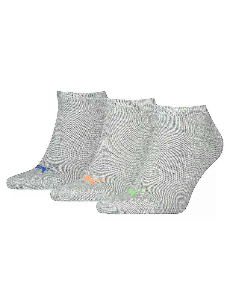 PUMA | Sneaker Socken 3er Pkg grey colour combo | hellgrau