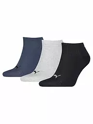 PUMA | Sneaker Socken 3er Pkg navy / grey | blau