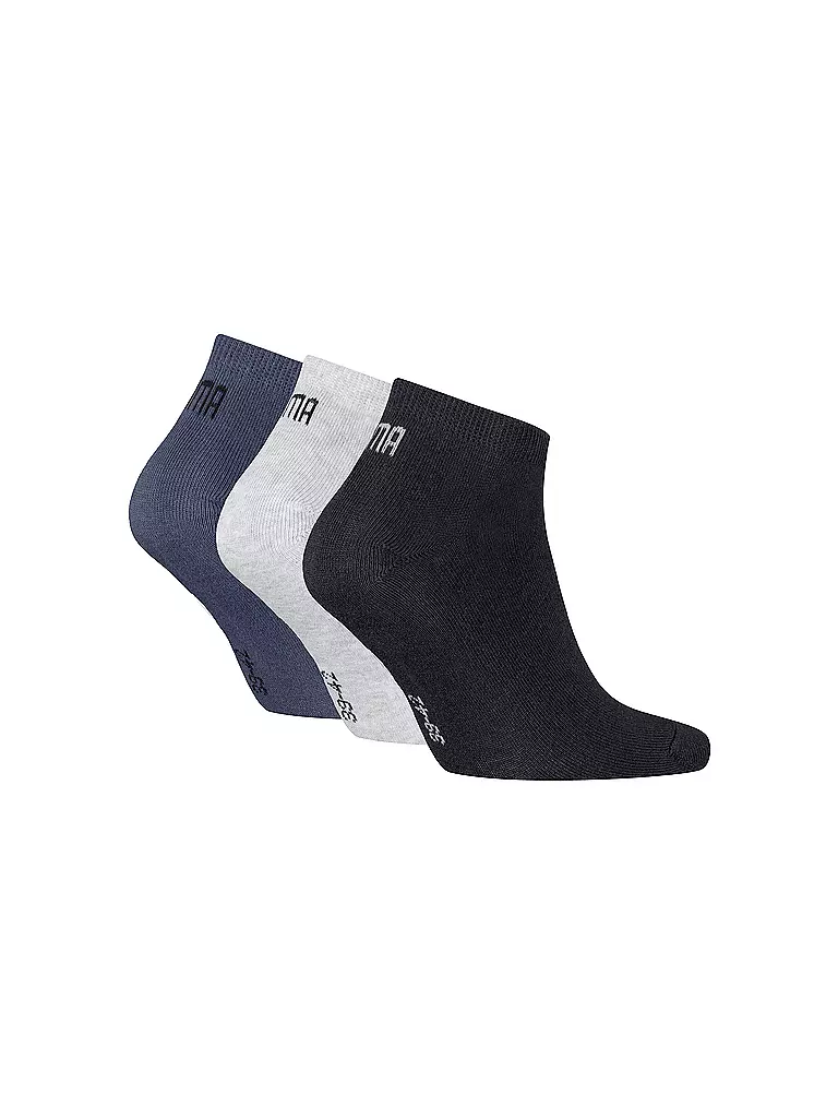 PUMA | Sneaker Socken 3er Pkg navy / grey | dunkelblau