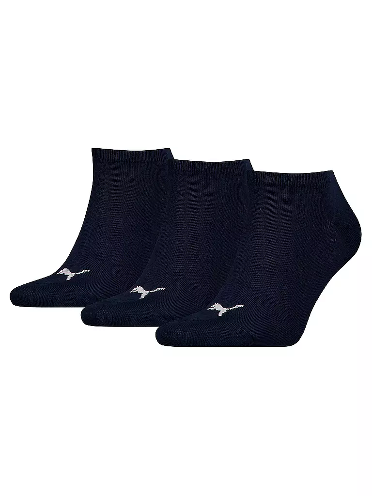 PUMA | Sneakersocken 3-er Pkg.  "Invisible" navy | blau