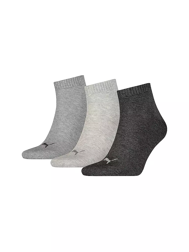 PUMA | Sneakersocken 3-er Pkg. anthra grey mel | grau