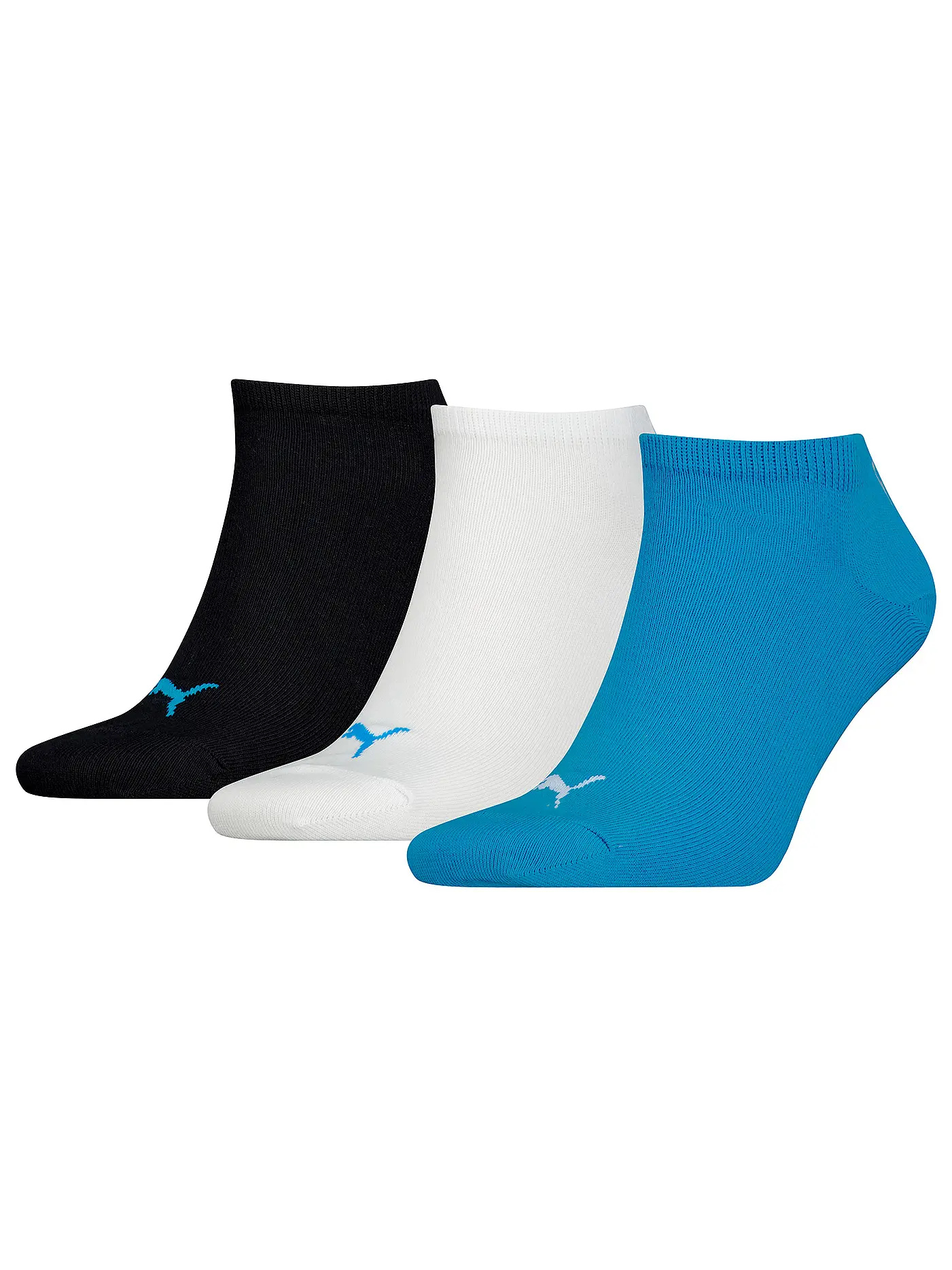 PUMA | Sneakersocken 3-er Pkg.  "Invisible" black | blau