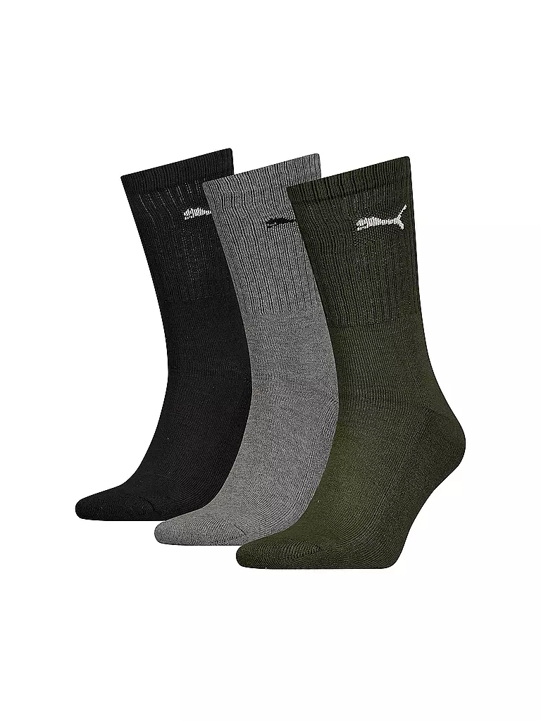 PUMA | Socken 3er Pkg green combo | olive