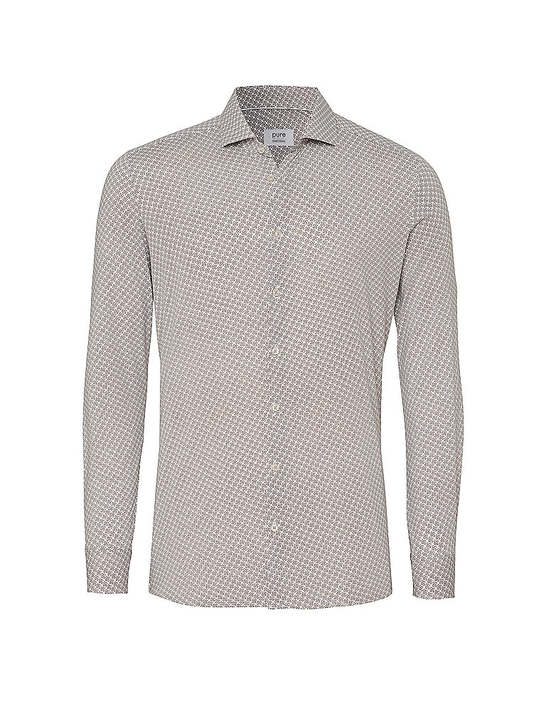 PURE Hemd Slim Fit hellbraun | 38