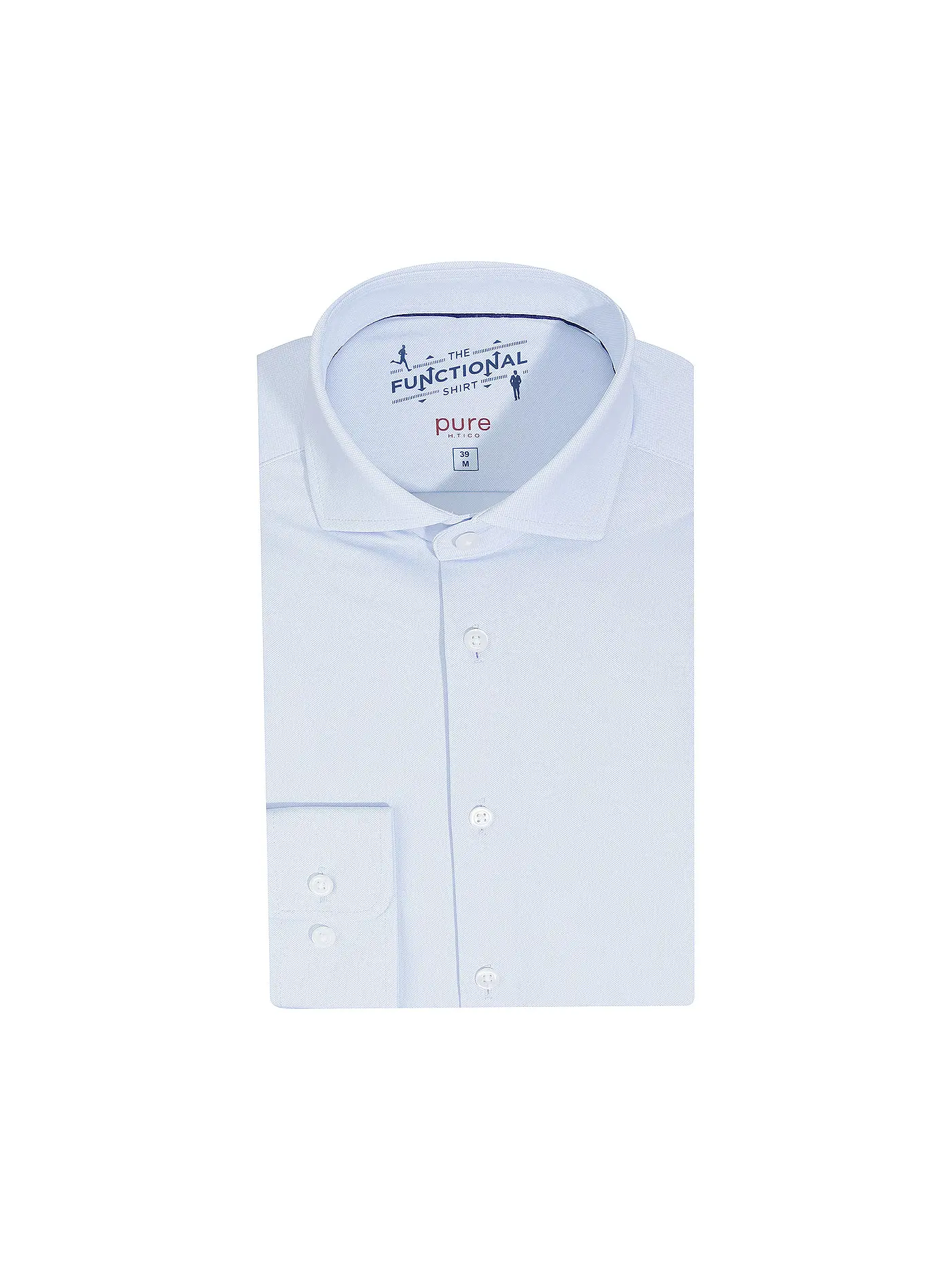 PURE | Jerseyhemd Slim Fit  | blau