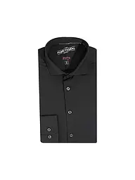 PURE | Jerseyhemd Slim Fit  | schwarz