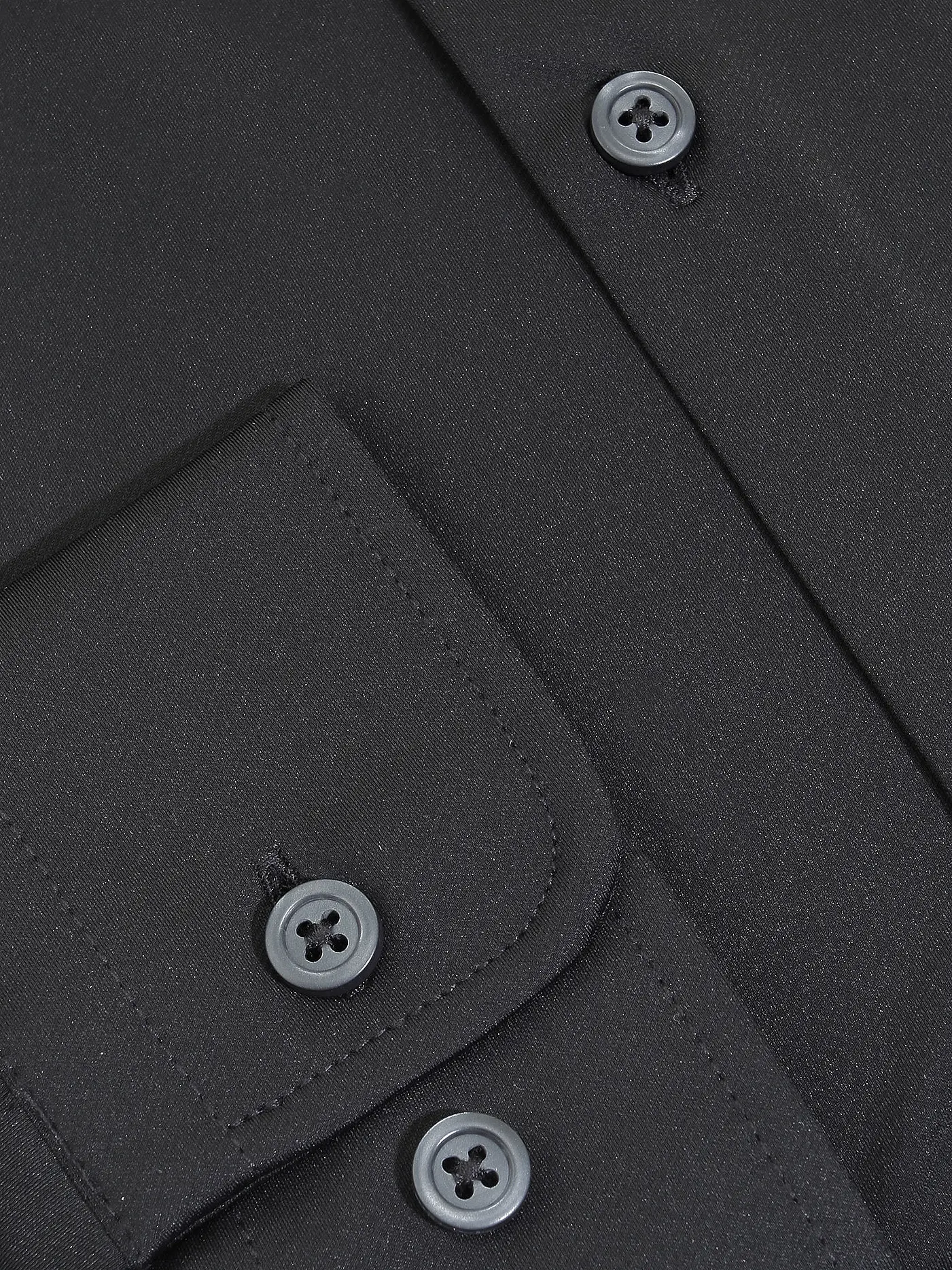PURE | Jerseyhemd Slim Fit  | schwarz