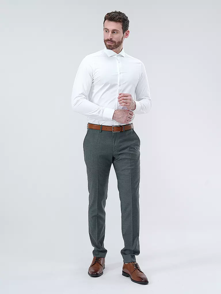 PURE | Jerseyhemd Slim Fit  | weiss