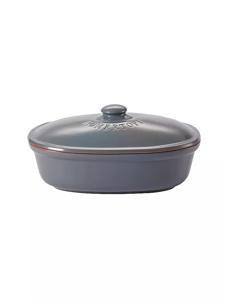 RÖMERTOPF | Brottopf oval 40x28x20cm Blau-Grau | grau