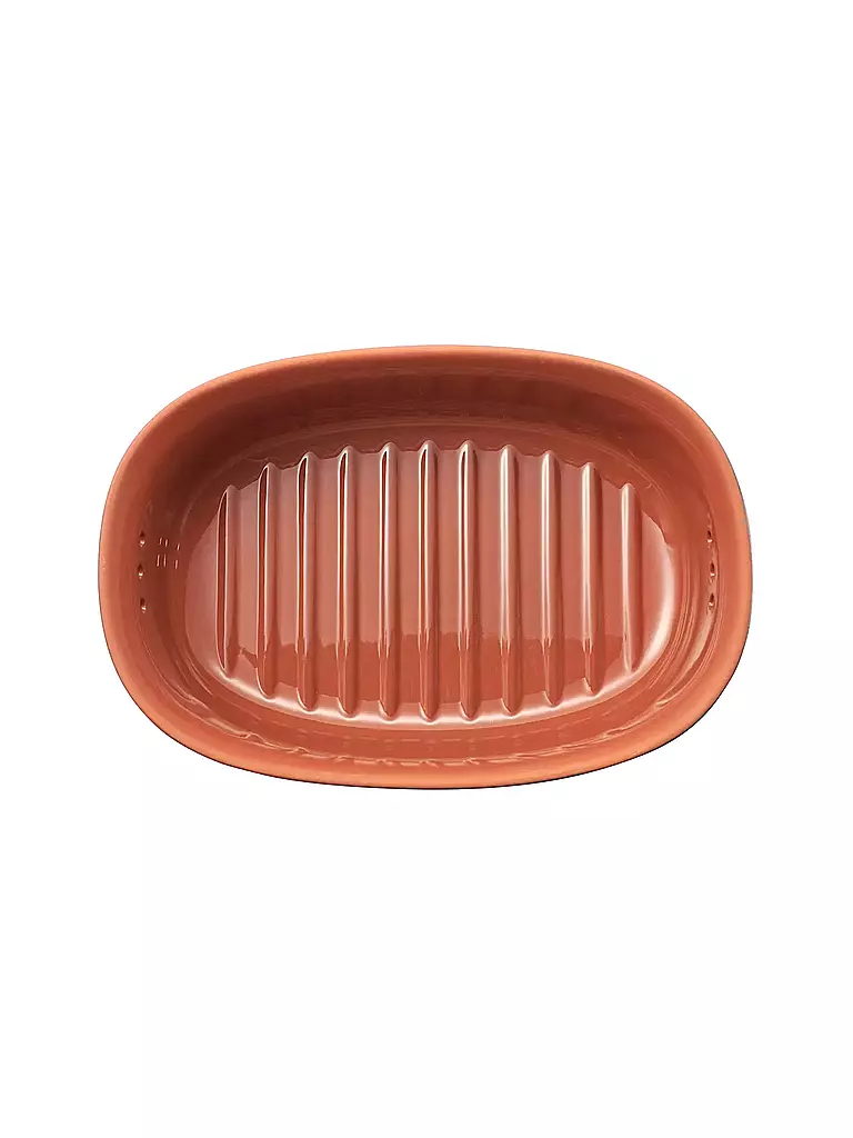 RÖMERTOPF | Brottopf oval 40x28x20cm Blau-Grau | grau